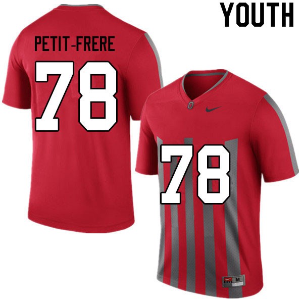 Ohio State Buckeyes #78 Nicholas Petit-Frere Youth Official Jersey Retro